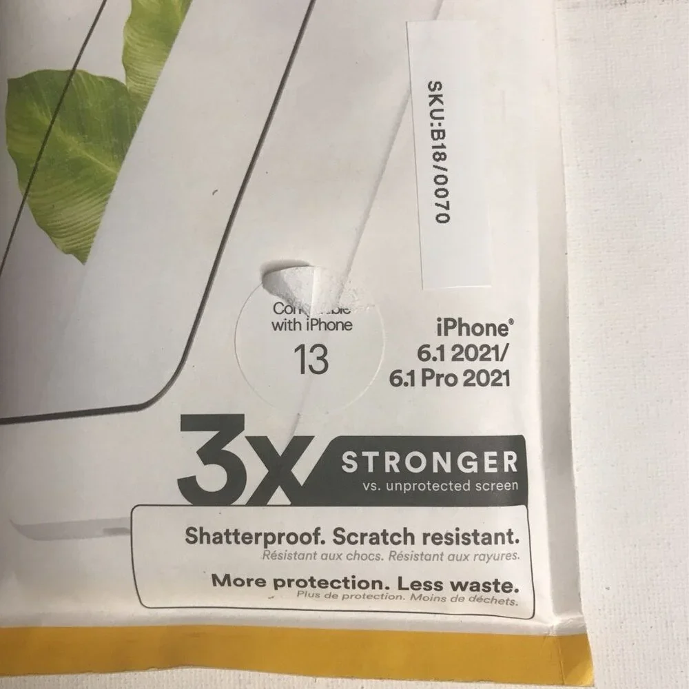 BodyGuardz Eco PRTX iPhone 13 / 13 PRO Shatterproof Glass Screen Protector Clear